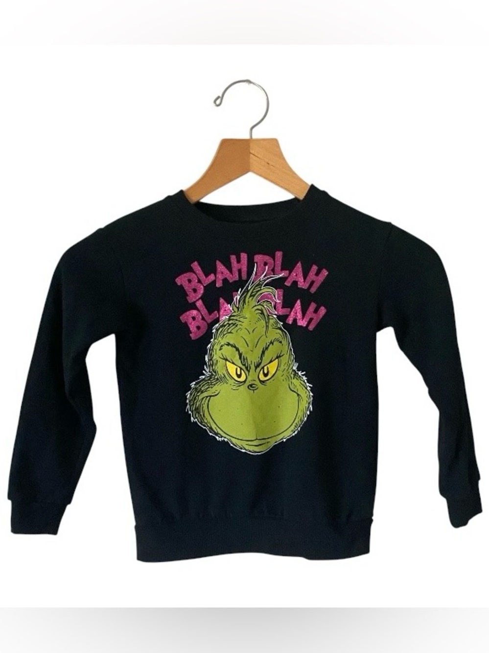 The Grinch Girls Size Small Sweater “Blah Blah Blah” Long Sleeve Sweatshirt